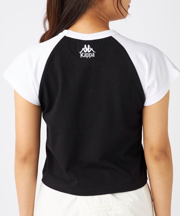 OP／FILA 【Kappa】ショート丈 ラグランミニTシャツ ブラック