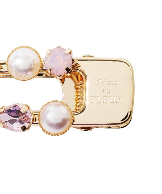 Maison de FLEUR メタルビジュークリップ Light Pink