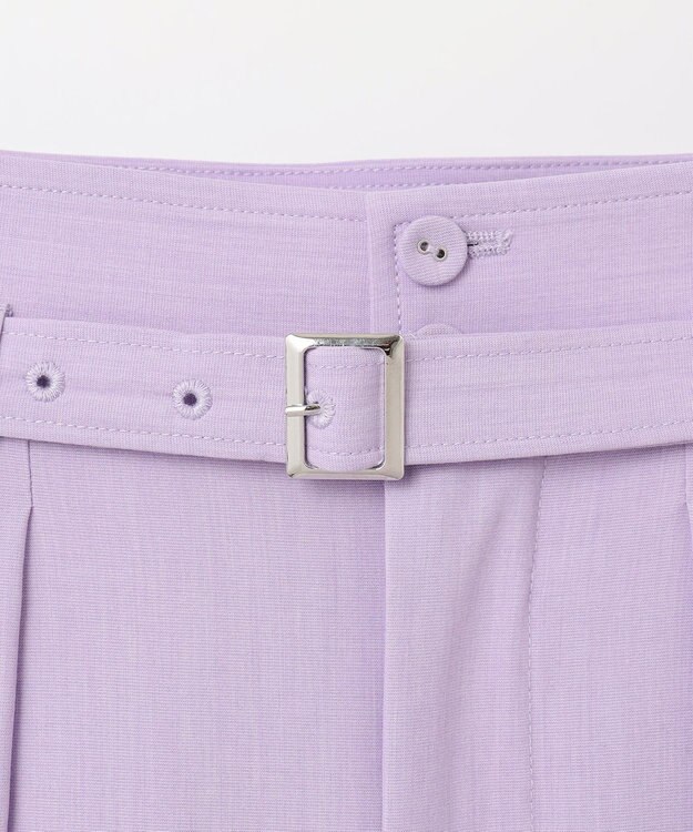 GRACE CONTINENTAL ツータックベルトワイドパンツ ラベンダー