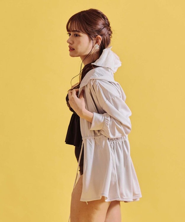 San-ai Resort（三愛水着楽園） 【SALE】シャツ風パーカーM・L【Big Apple's（ビッグアップルズ）】 ベージュ