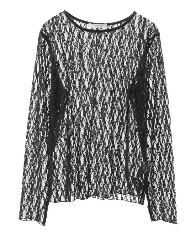 Green Parks パネルラインレースカットプルオーバー Gray