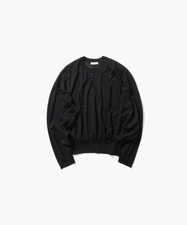 ATON COMPACT COTTON | クルーネックセーター BLACK