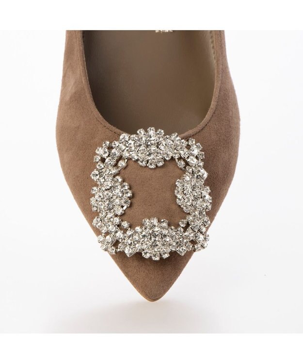 MODE ET JACOMO <MODE ET JACOMO>ビジューバックルパンプス ピンクスエード