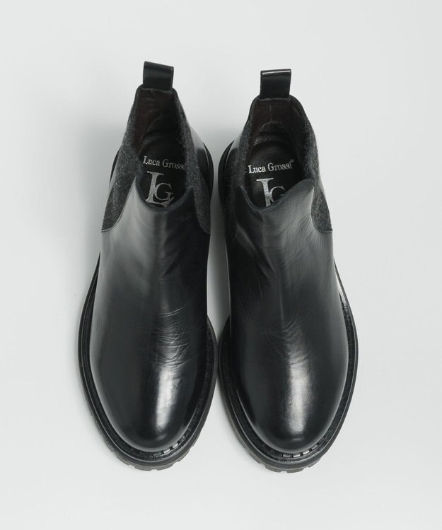 BONTRE 【LucaGrossi/ルカグロッシ】サイドゴアタンクソールブーツ ブラック