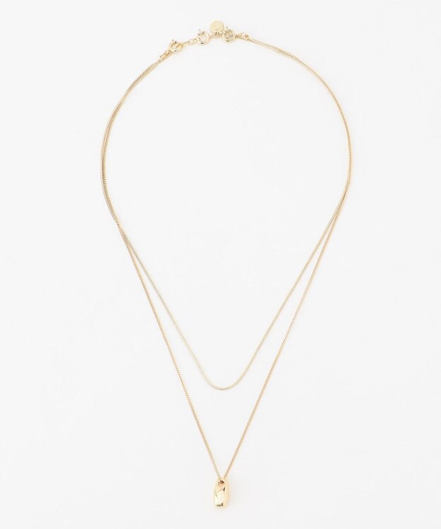 自由区 3WAYショートドロップ ネックレス ゴールド系