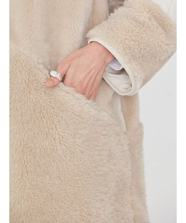 AMERICAN HOLIC キルポカボアＭｉｘキルティングコート Light Beige