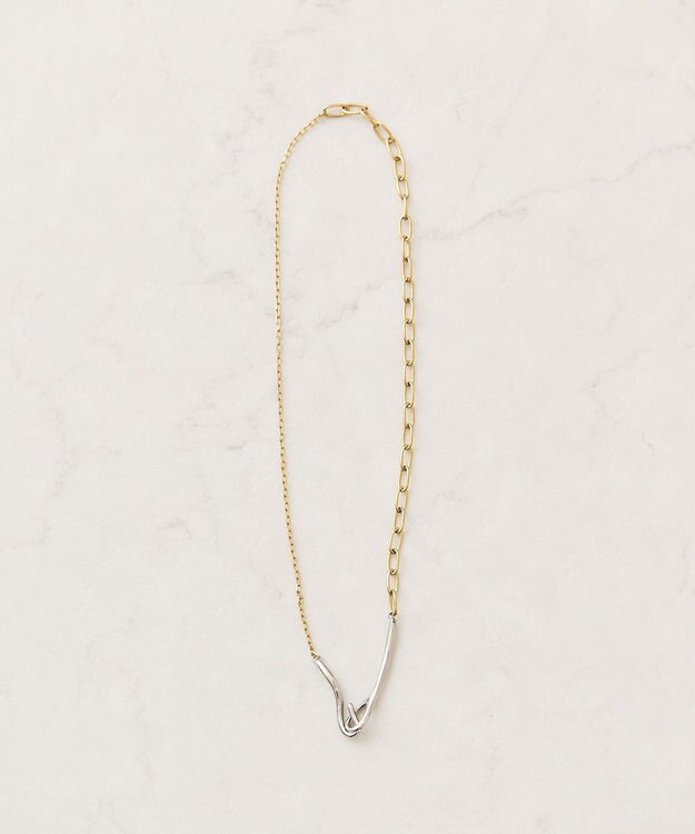 AMERICAN HOLIC 【ステンレス】バイカラーチェーンネックレス Gold