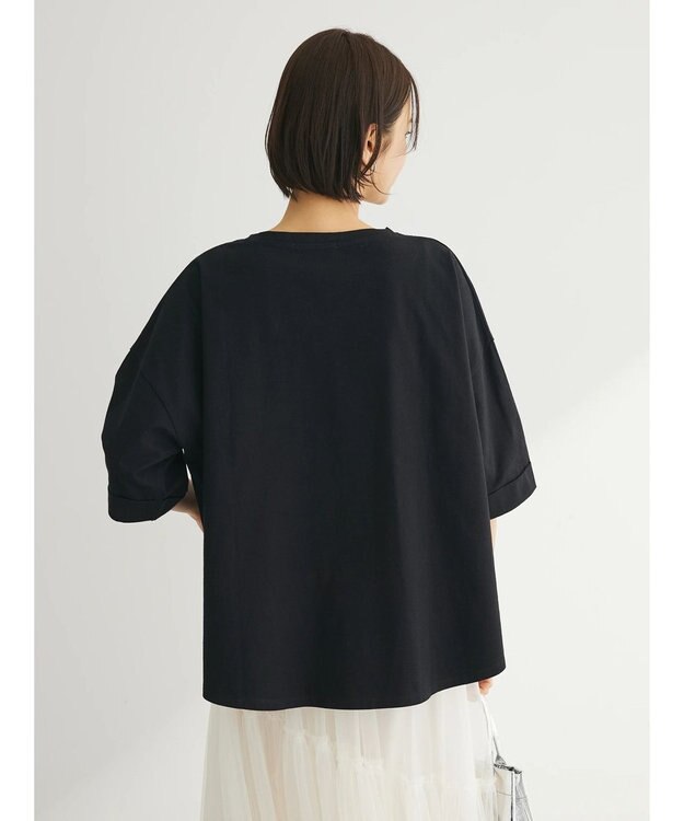 Green Parks インド綿 ＢＩＧサイズアーチロゴ半袖プルオーバー Black