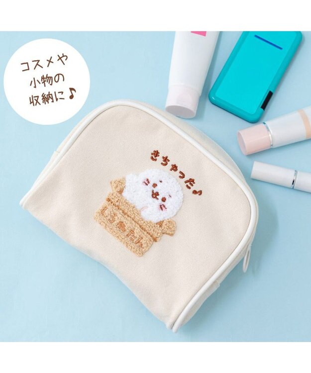 Mother garden しろたん ネット店限定 サガラ刺繍 ポーチ キナリ