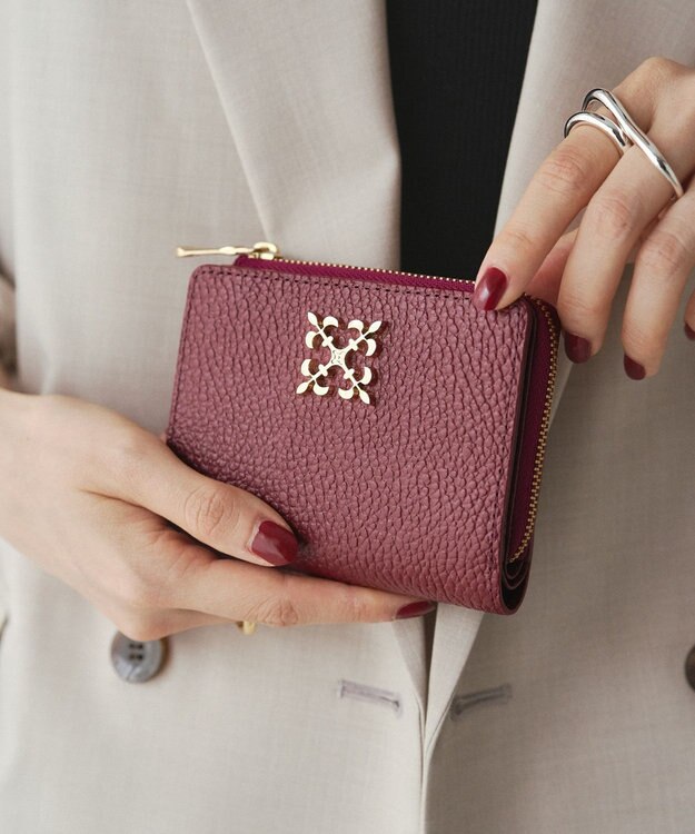 russet ＜お財布人気NO.1＞モノグラムプレートハーフウォレット(SO-376) Bordeaux