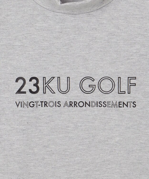 23区GOLF 【MEN】【UVケア】ロゴ モックネックシャツ ライトグレー系