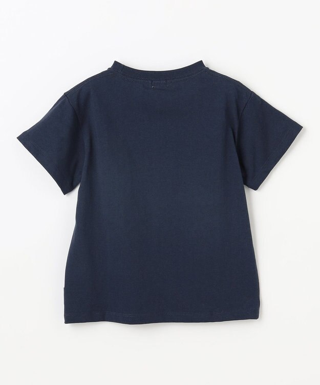 ANY KIDS ロゴプリント 半袖Tシャツ ネイビー