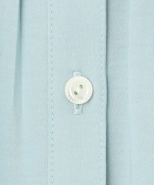 J.PRESS LADIES キャタピラシャツジャージー バンドカラー カットソー ライトアクア系