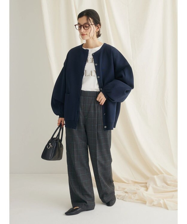 CRAFT STANDARD BOUTIQUE センタープレスチェックパンツ Check Black