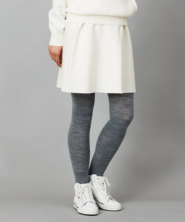 23区GOLF 【WOMEN】【手洗い可】ニット フレアスカート アイボリー系