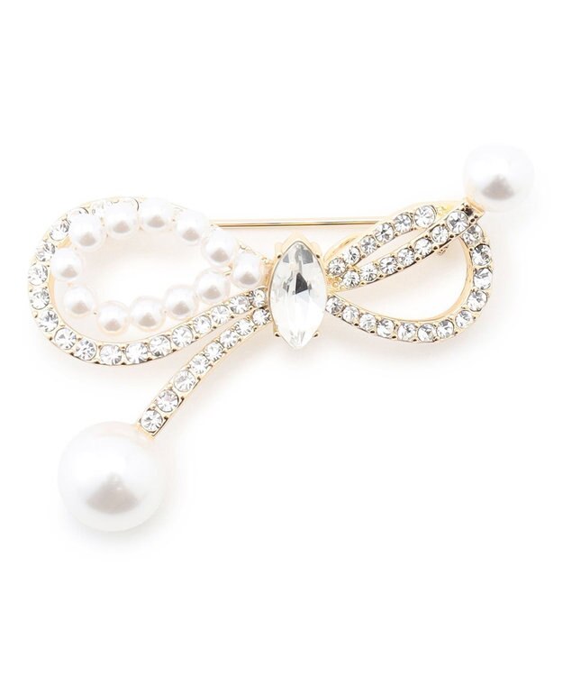 TOCCA 【八木アリサさん着用】SHAKE RIBBON 2WAY BROOCH NECKLACE ブローチネックレス ゴールド系