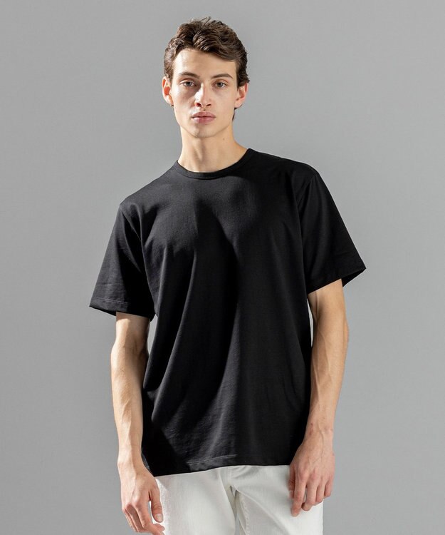 JOSEPH HOMME Suvin Soft Jersey T-shirt ブラック系