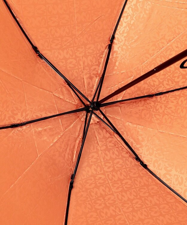 MOONBAT 【雨傘】 ミラショーン (milaschon) 折りたたみ傘ジャカード織り ライトオレンジ