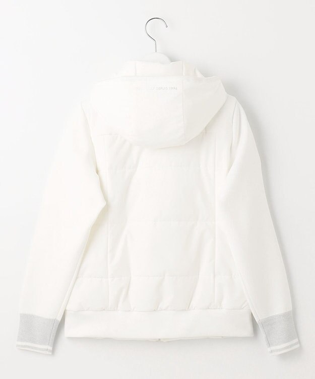 23区GOLF 【WOMEN】【撥水・ストレッチ】ニット×中綿ブルゾン ホワイト系