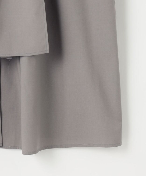 #Newans 【シワになりにくい/洗濯機可能/袖ゴム】ビッグリボンブラウス グレー