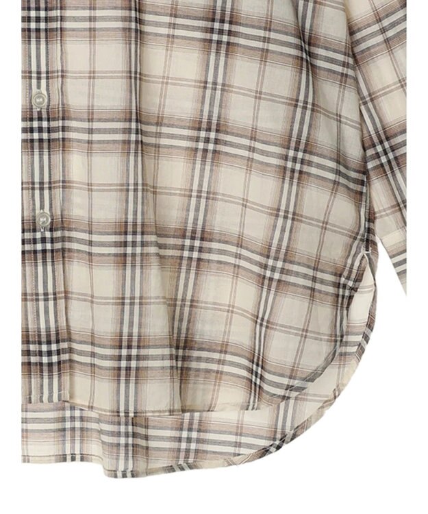 AMERICAN HOLIC 接触冷感Ｗポケットボイルシャツ Check Ivory