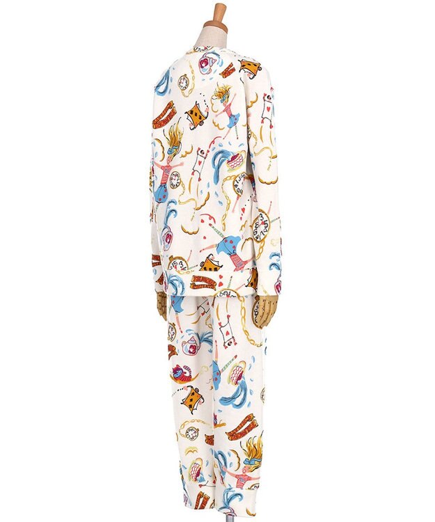 tsumori chisato SLEEP ツモリチサト パジャマ 綿混(本体) あったか 長袖 長ズボン レディース UDW400 /ワコール アイボリー