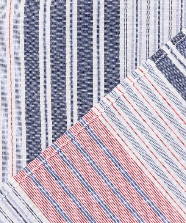 J.PRESS YORK STREET 【UNISEX】ランダムストライプ シャツ レッド系1