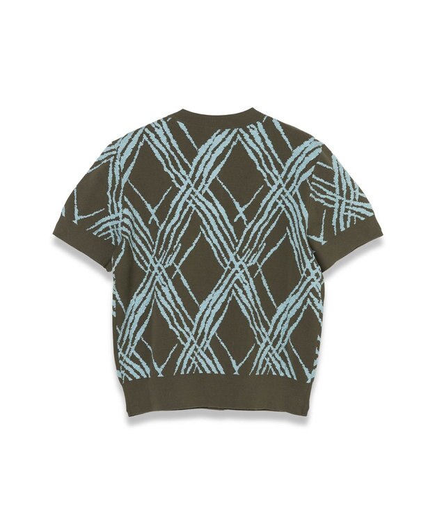 JOSEPH チェックニット　カーディガン Palm Leaf/Chambray