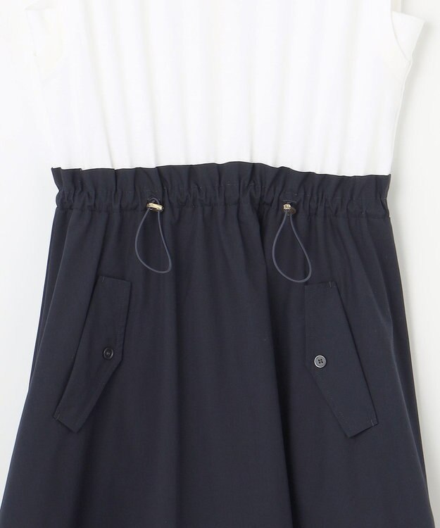 組曲 L 【WEB限定】コンビネーションワンピース オフ×ネイビー系