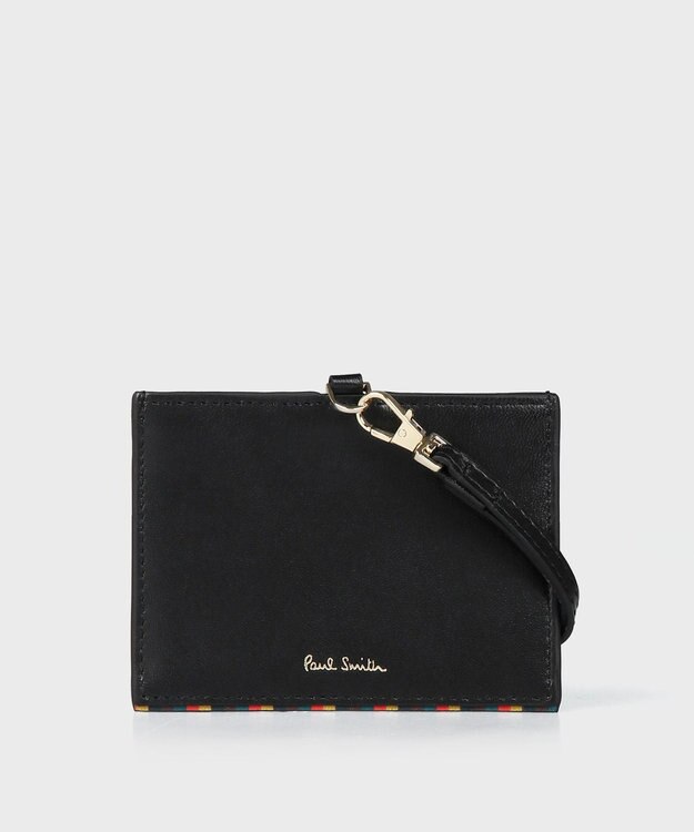 Paul Smith ブライトストライプトリム IDケース ブラック
