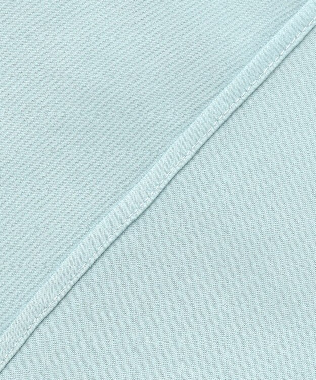 J.PRESS LADIES キャタピラシャツジャージー バンドカラー カットソー ライトアクア系