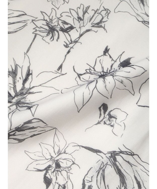 Green Parks モノトーンフラワータイトスカート Off White