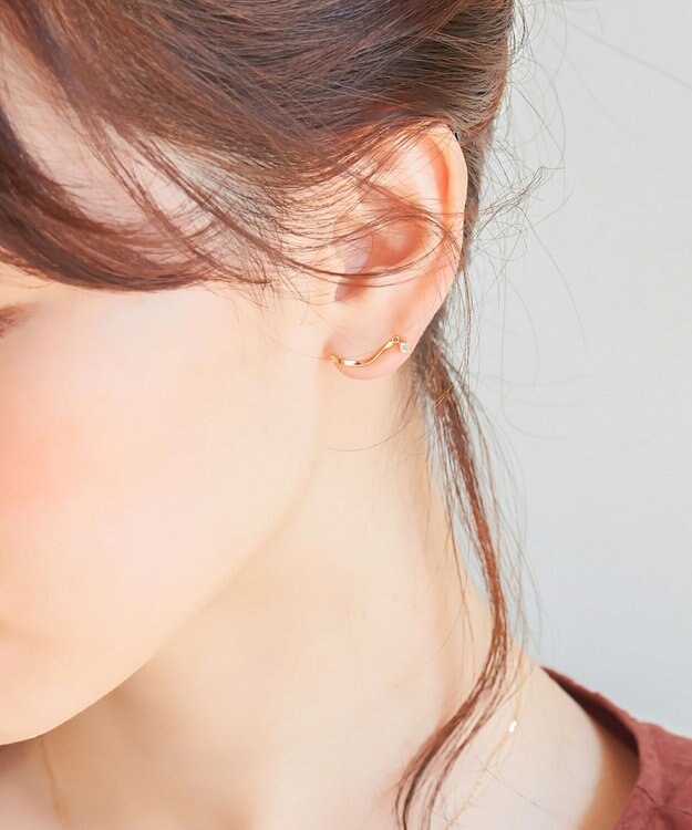 Phoebe 【K10】スウィングビジューピアス&イヤリング ゴールド