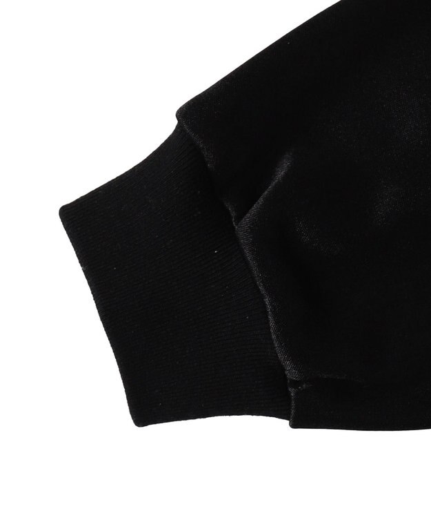 WEGO VネックナンバリングサテンBIGスウェット ブラック