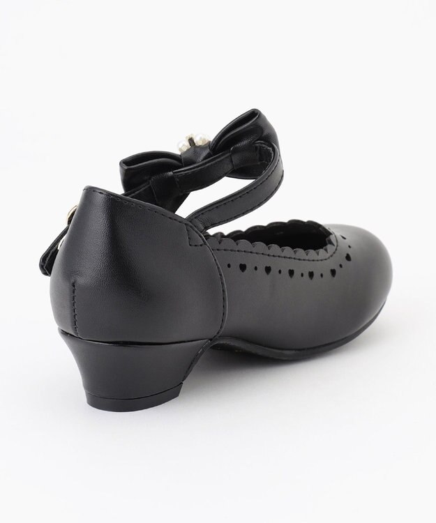 ANY KIDS スムース ヒール パンプス ブラック