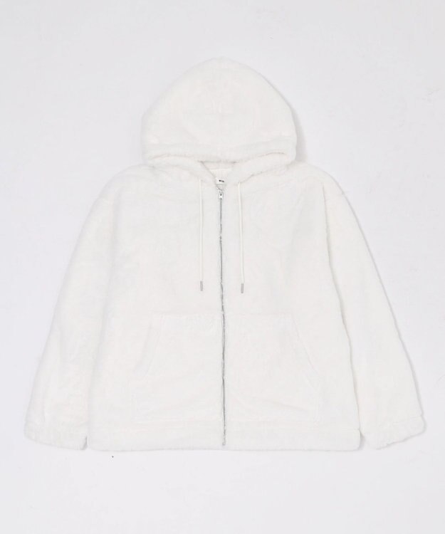 WEGO 【ユニセックス着用ITEM/MLサイズ展開】エコファーグラフィックブルゾン ホワイト