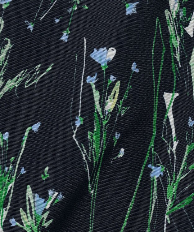 ANY スクエアプリントシャツ ネイビーベース×花柄