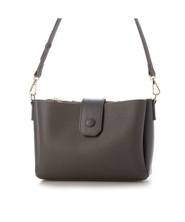 UNBILLION カシュカシュ cachecache / 横型3つ口ショルダーバッグ GY