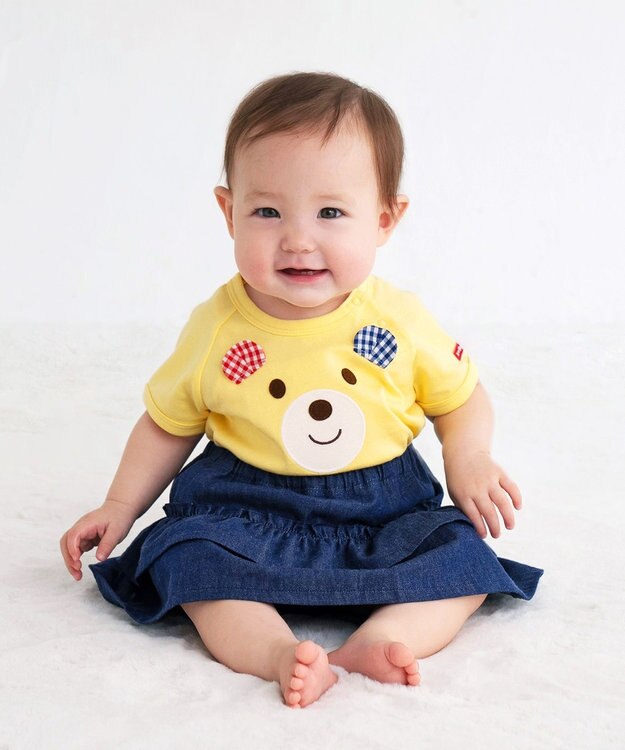 MIKI HOUSE HOT BISCUITS 【70-90cm】 デニム素材 スカート付きブルマ 紺