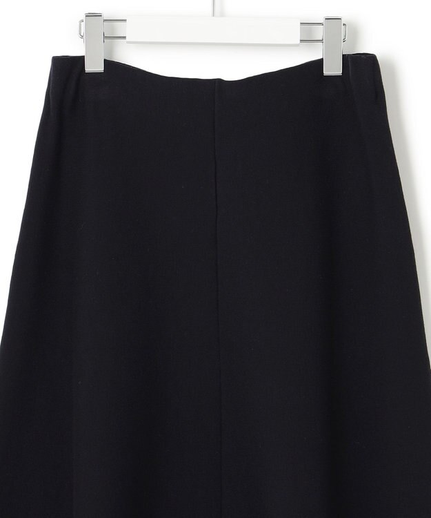 23区 【洗える】テンセルストレッチ フレア ニットスカート ブラック系