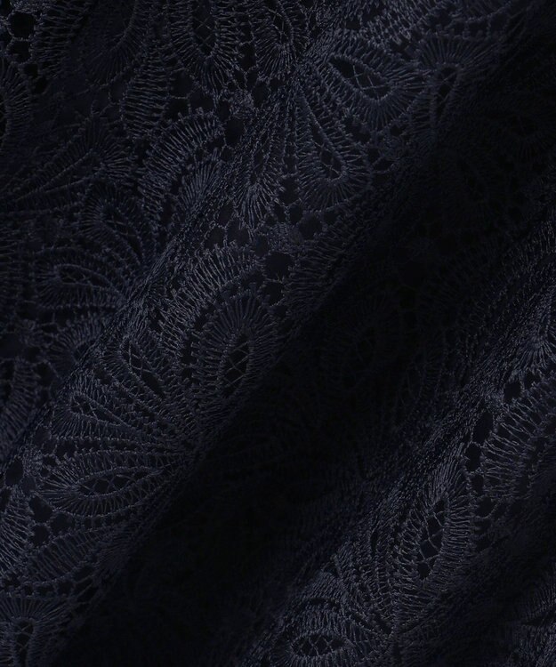 23区 【APPLAUDIR】Brocheリボンブーケレース ドレス ネイビー系