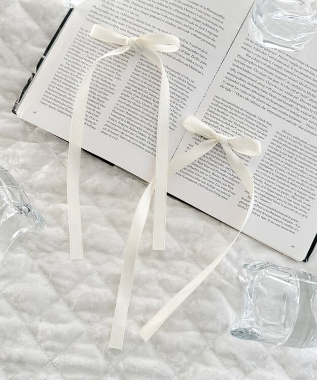 WEGO L2Pロングナローリボンクリップ オフホワイト