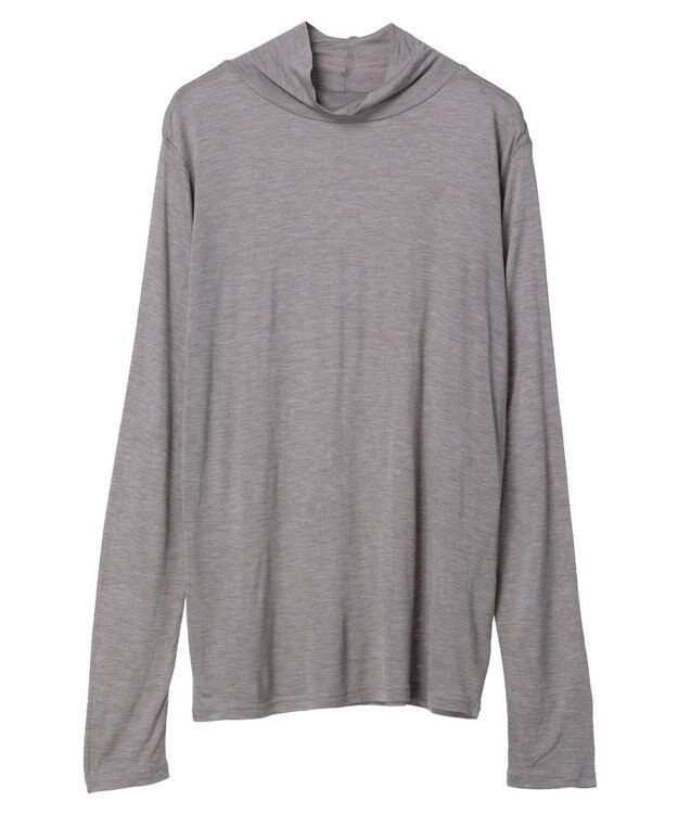 Green Parks ■Ｆｉｒｓｔ　Ｌｏｖｅ　シアーハイネックプルオーバー Gray Mixture