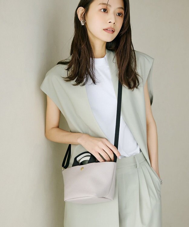 TOPKAPI 【Breath TOPKAPI】SCOTCH GRAIN スコッチグレイン プレーン 2way ミニ トートバッグ サンドグレー