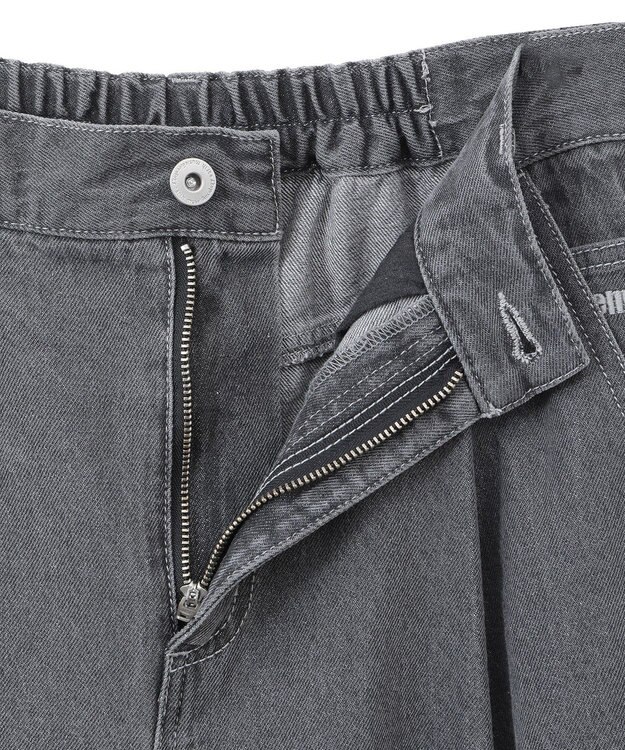 earth music&ecology ワンポイントロゴ刺繍デニムパンツ Black