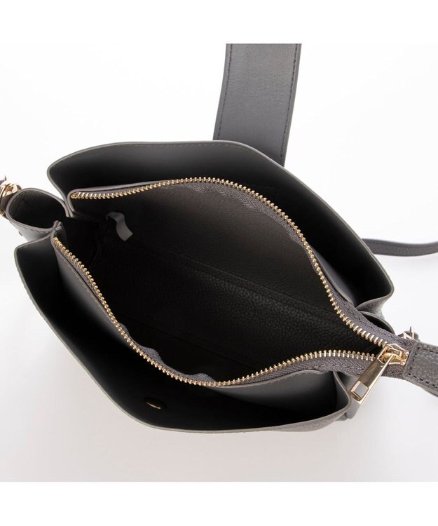 UNBILLION カシュカシュ cachecache / 横型3つ口ショルダーバッグ GY