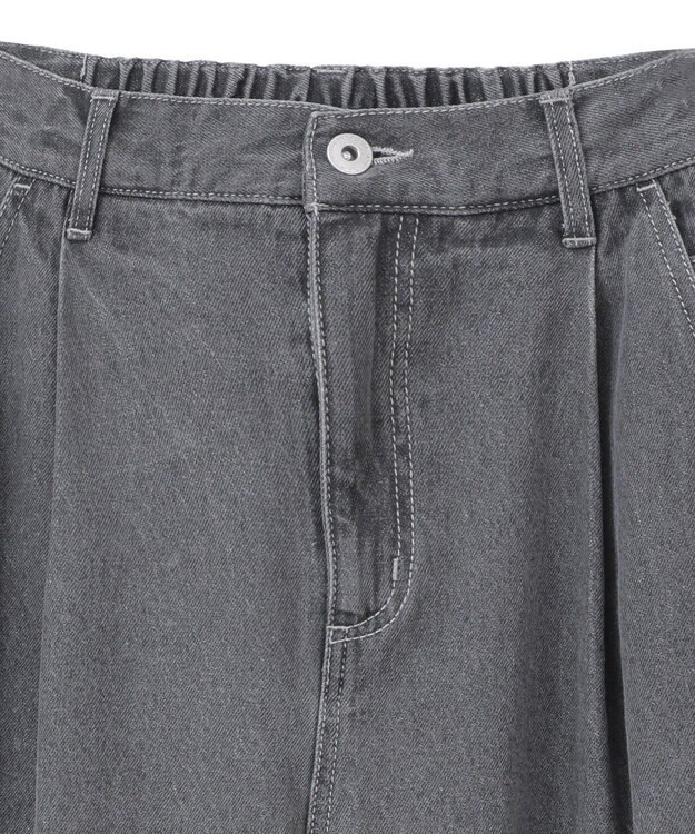 earth music&ecology ワンポイントロゴ刺繍デニムパンツ Black