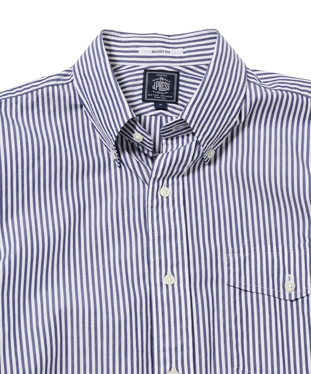 J.PRESS MEN 【J.PRESS ORIGINALS】【UNISEX】Cotton Broad Cloth Shirt / B.D. / Baggy-Fit ネイビー系1