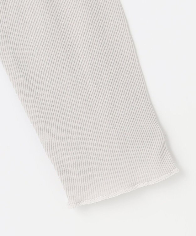 UNFILO 【洗える】シアーリブタートル ライトグレー