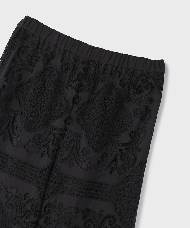 GRACE CONTINENTAL パネル刺繍パンツ ブラック